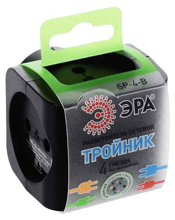 

Тройник Эра SP-4-B 4 гнезда без заземления