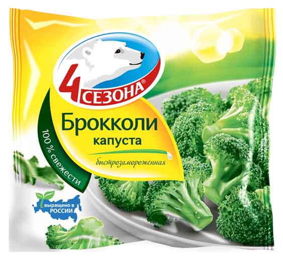 

Капуста брокколи 4 Сезона быстрозамороженные, 400 г
