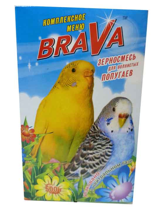 

Корм для попугаев Brava зерносмесь для волнистых видов, 500 г