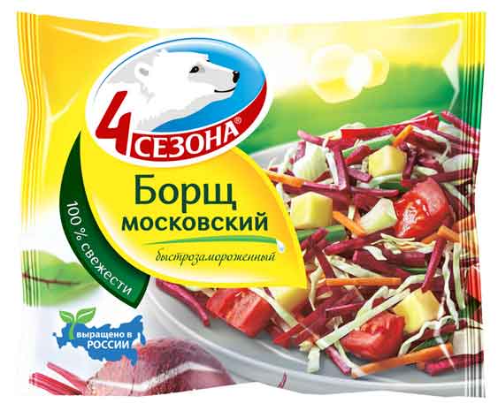 

Борщ 4 Сезона Московский замороженная, 400 г