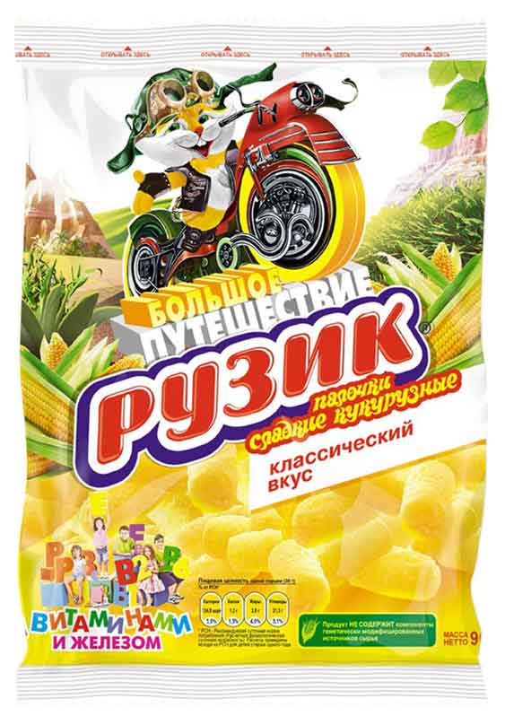 

Палочки кукурузные РУЗИК сладкие, 90 г