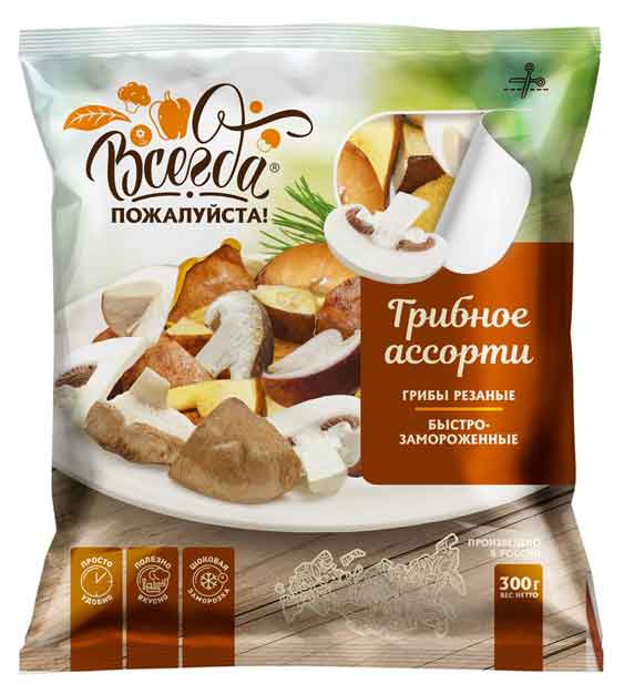 

Грибное ассорти Всегда пожалуйста быстрозамороженные, 300 г