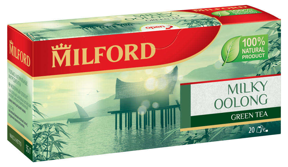 

Чай зеленый MILFORD Молочный Оолонг в пакетиках, 20х1,75 г