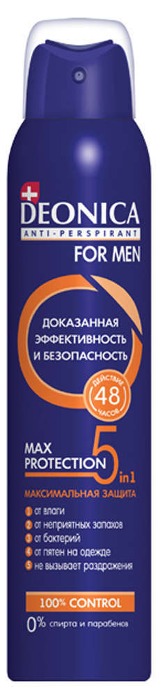 

Антиперспирант спрей мужской Deonica Max-protection 5в1, 200 мл