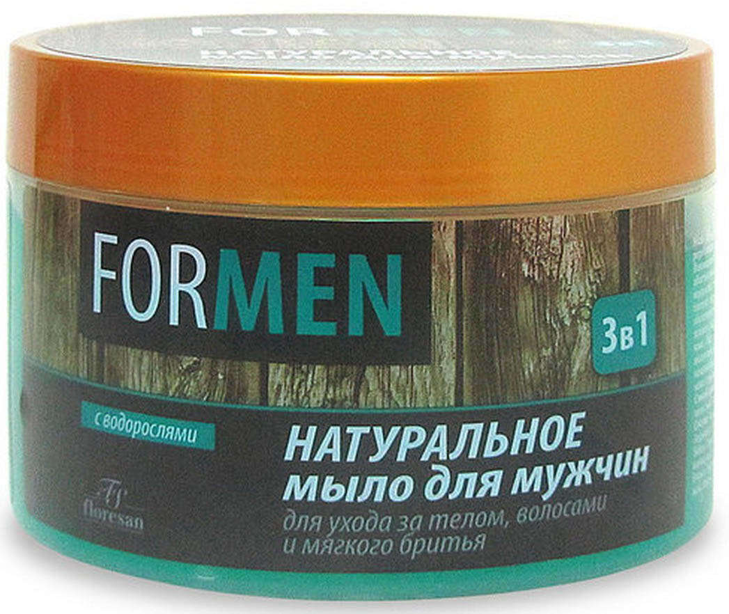 

Мыло для мужчин Floresan натуральное 3в1 с водорослями, 450 г