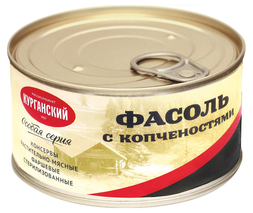 

Фасоль с копченостями Курганский Стандарт Особая серия, 330 г