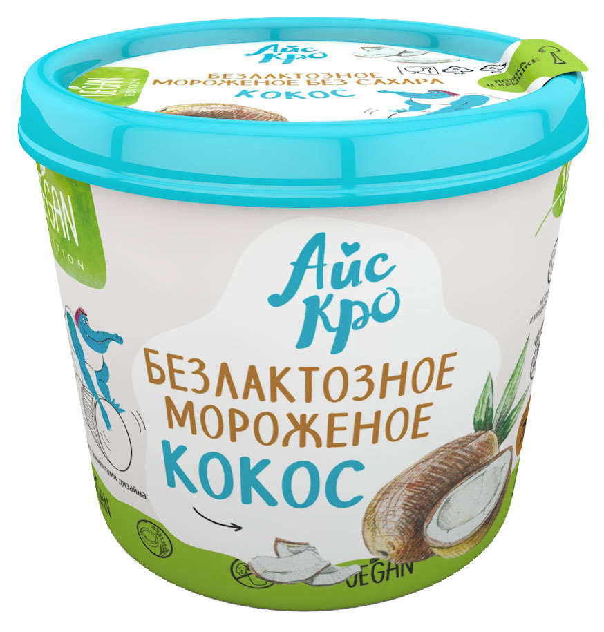 

Мороженое АйсКро Кокос безлактозное БЗМЖ, 75 г