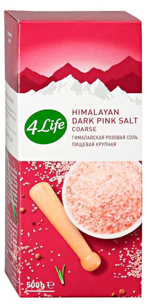 

Соль Гималайская 4Life розовая крупная, 500 г