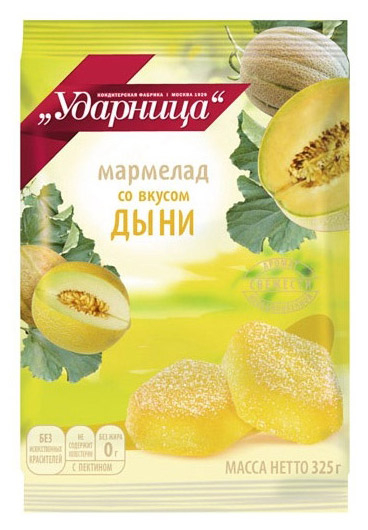 

Мармелад Ударница со вкусом дыни, 325 г