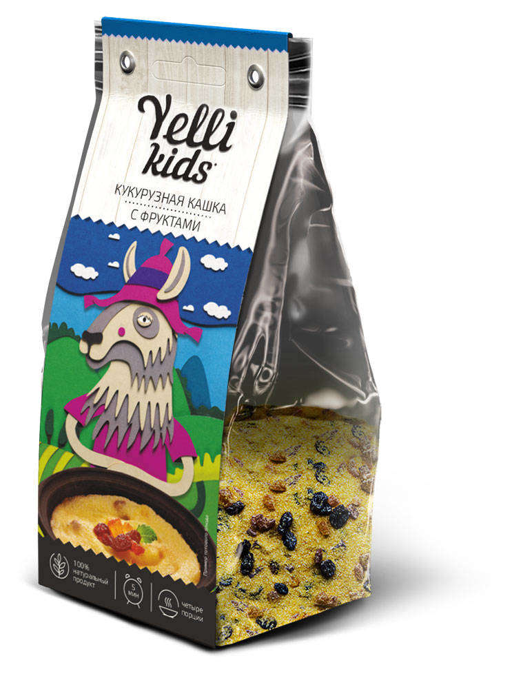 

Кашка Кукурузная Yelli Kids с фруктами, 120 г