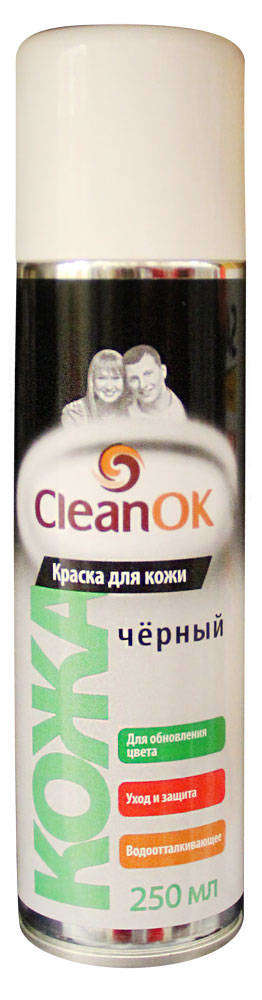 

Краска для кожи CleanOK черная, 250 мл
