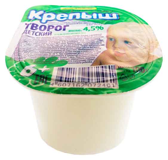 

Творог детский Крепыш 4,5%, 100 г