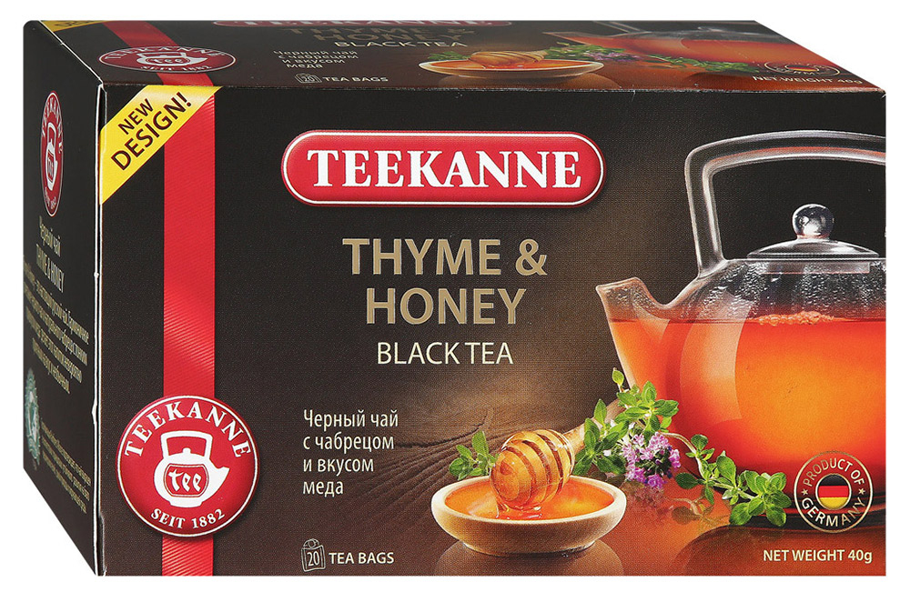 

Чай черный Teekanne Thyme & Honey тимьян и мёд в пакетиках, 20х2 г