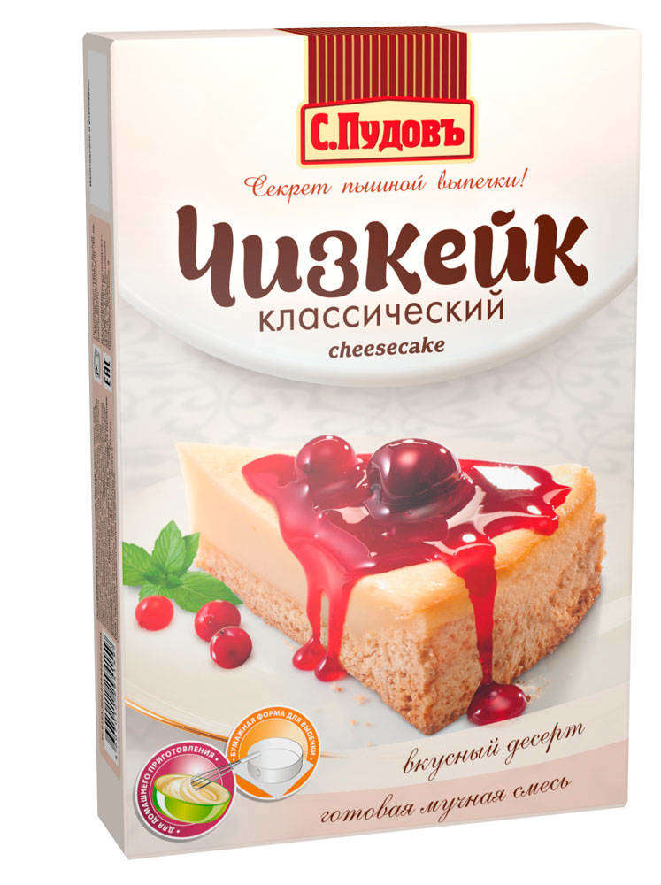 

Смесь для выпечки С.Пудовъ Чизкейк классический, 350 г