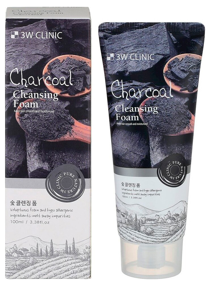 

Пенка для умывания 3W Clinic Charcoal Cleansing Foam, 100 мл