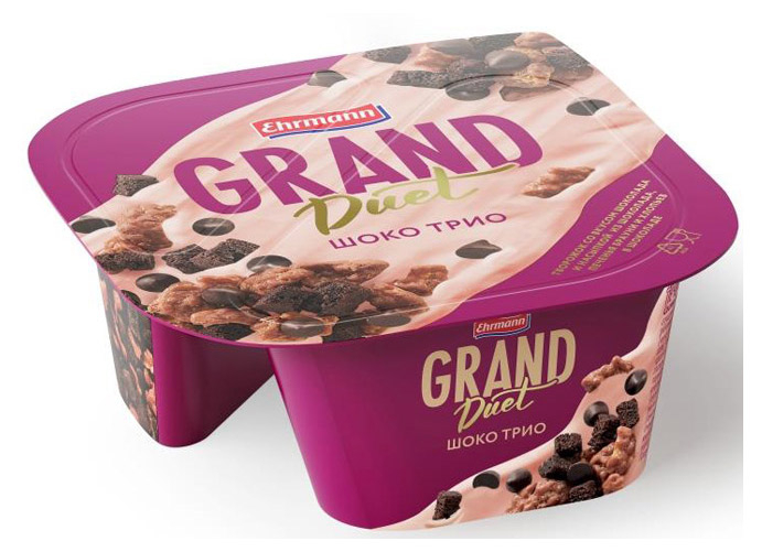 

Творожок Ehrmann Grand Duet Шоко трио 7,3% БЗМЖ, 138 г
