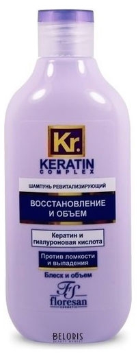 

Шампунь для волос Floresan восстановление и объем ревитализирующий, 300 мл