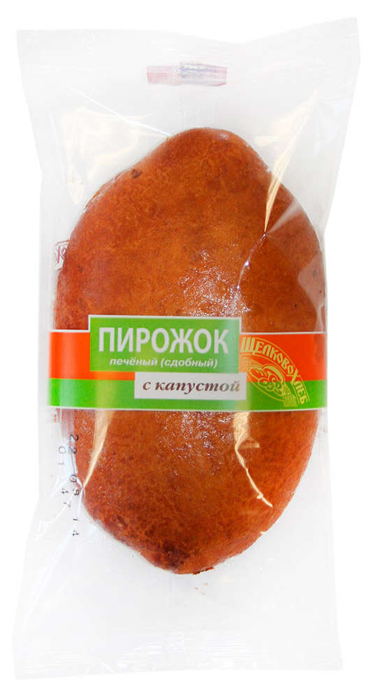 

Пирожки с капустой Щелковохлеб печеные, 100 г