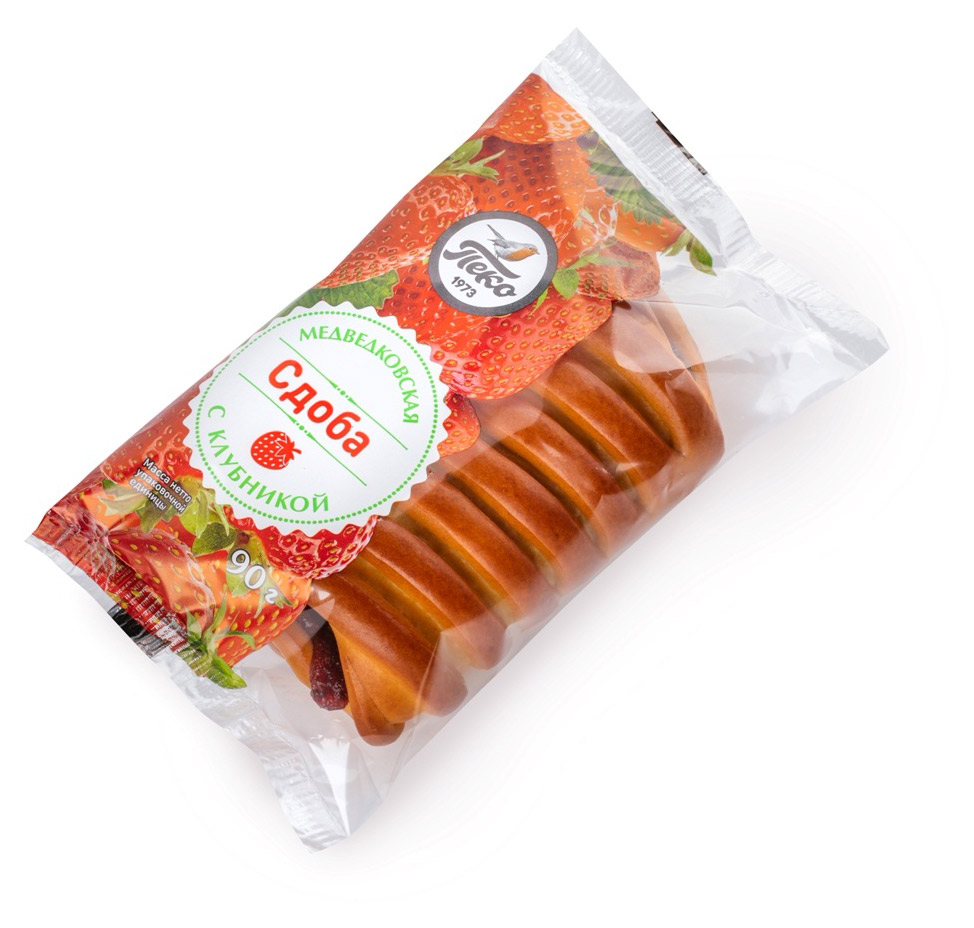 

Сдоба ПЕКО Медведковская с клубникой, 90 г