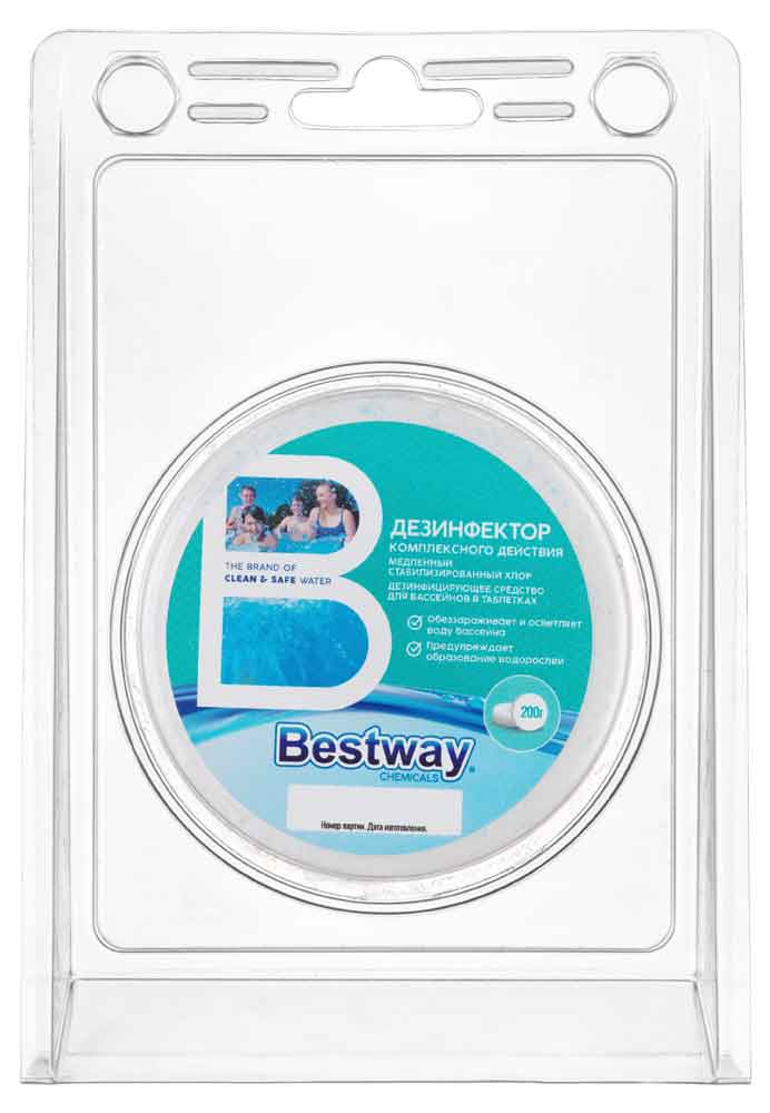 

Дезинфектор для воды Bestway chemicals DKO.2TBW, 200 г