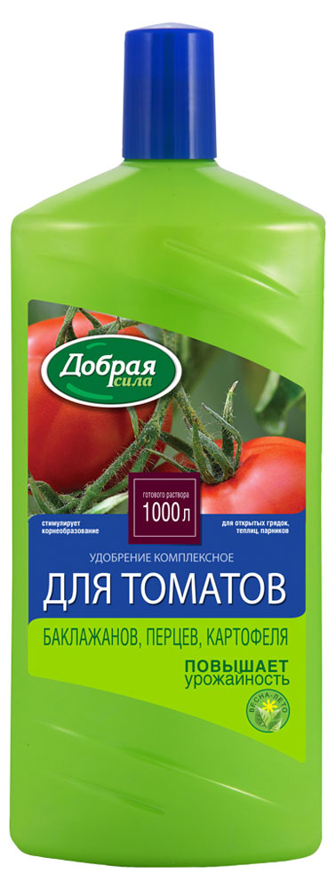 

Удобрение для томатов и баклажанов Добрая сила, 1 л
