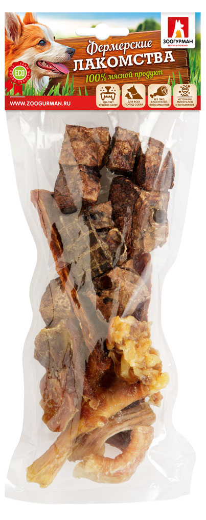 

Лакомство для собак Зоогурман Фермерские лакомства Мясной микс, 100 г