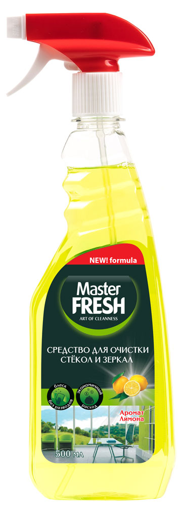 

Чистящее средство для стекол и поверхностей Master Fresh c ароматом лимона, 500 мл