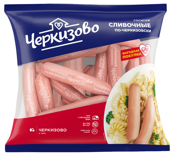 

Сосиски Черкизово Сливочные по-черкизовски, ~ 1,7 кг