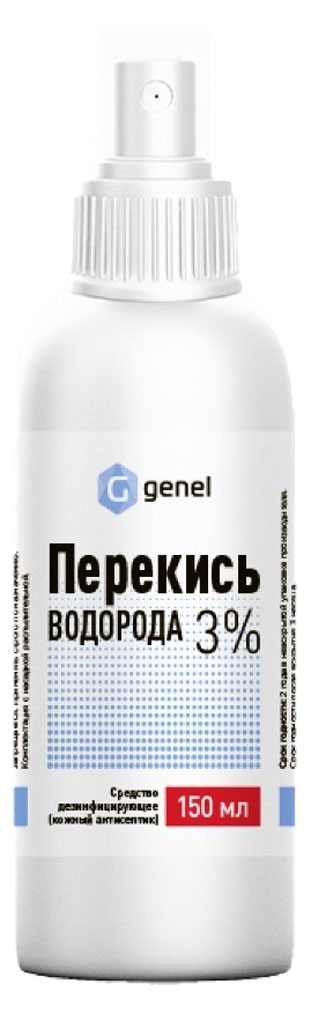 

Перекись водорода для местного применения с распылительной насадкой 3%, 150 мл