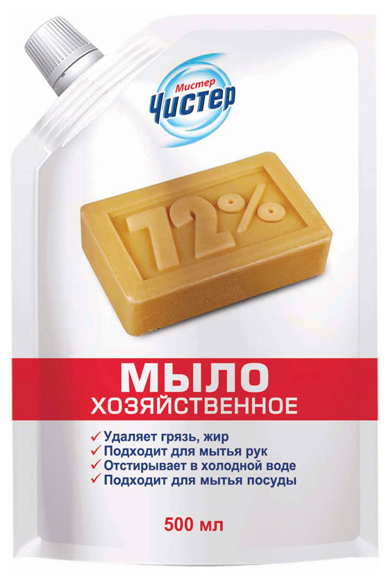 

Мыло жидкое хозяйственное Мистер Чистер, 500 мл