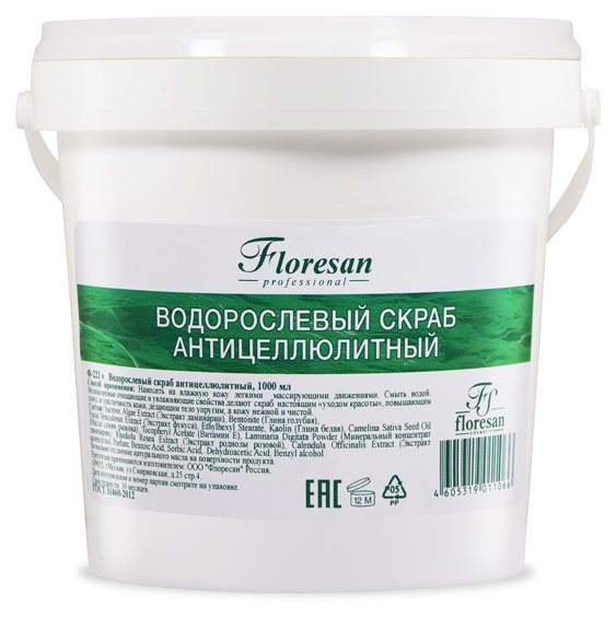 

Скраб для тела Floresan Водорослевый антицеллюлитный, 1 л