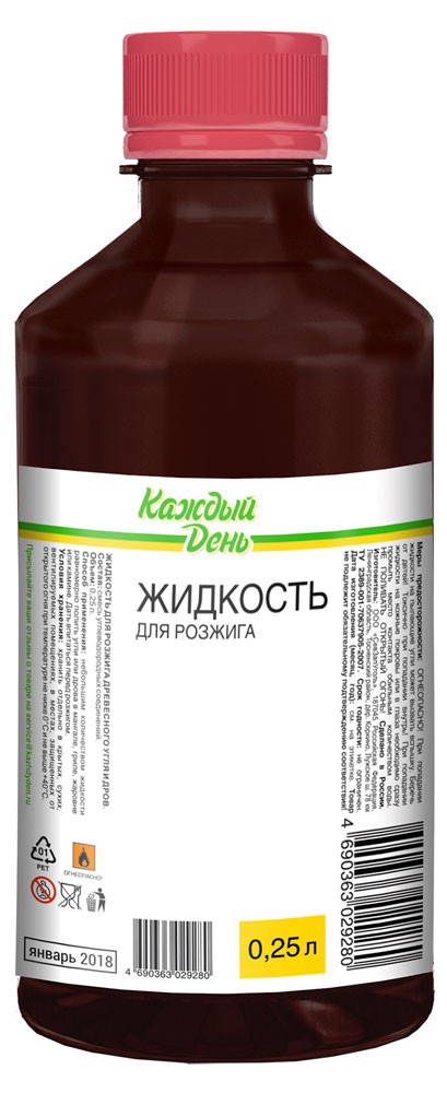 

Жидкость для розжига Каждый день, 250 мл