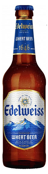 

Пивной напиток Edelweiss светлый нефильтрованный 4,9%, 450 мл