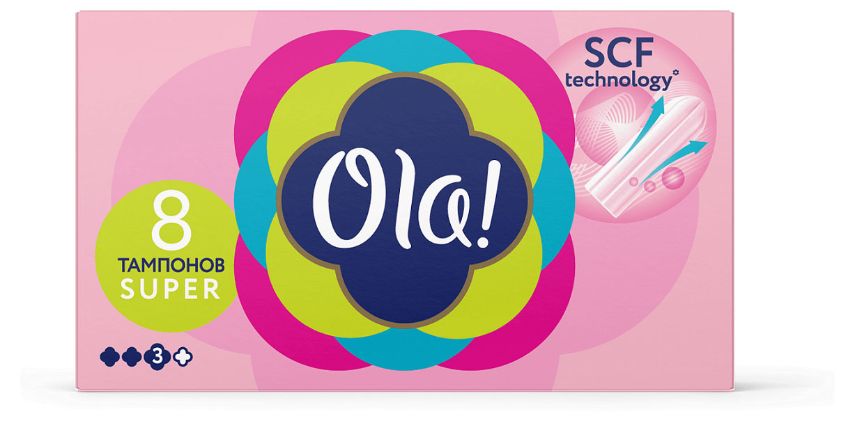 

Тампоны гигиенические Ola! Super Шелковистая поверхность без аппликатора, 8 шт