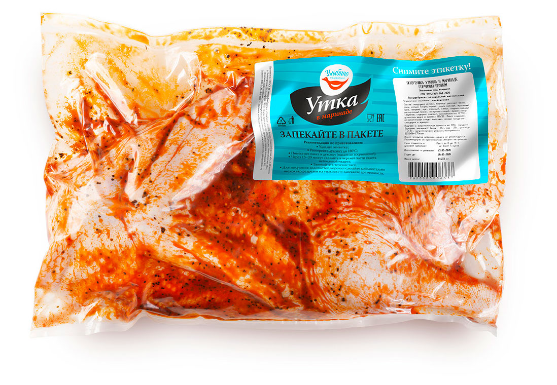Изображение товара Утенок в горчично-пряном маринаде «Улыбино» охлажденная, ~ 2,5 кг