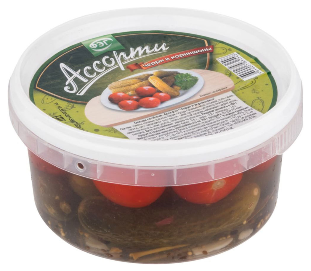 

Ассорти овощное Черри и корнишоны ФЭГ, 500 г