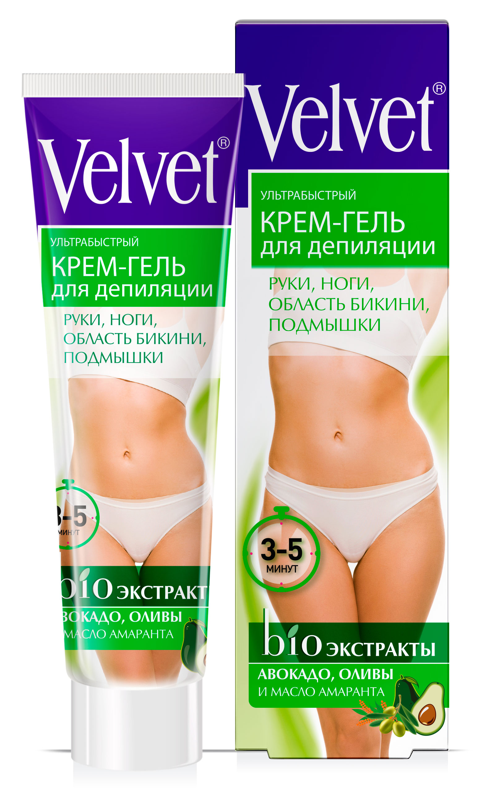 

Крем-гель для депиляции Velvet Ультрабыстрый, 125 мл
