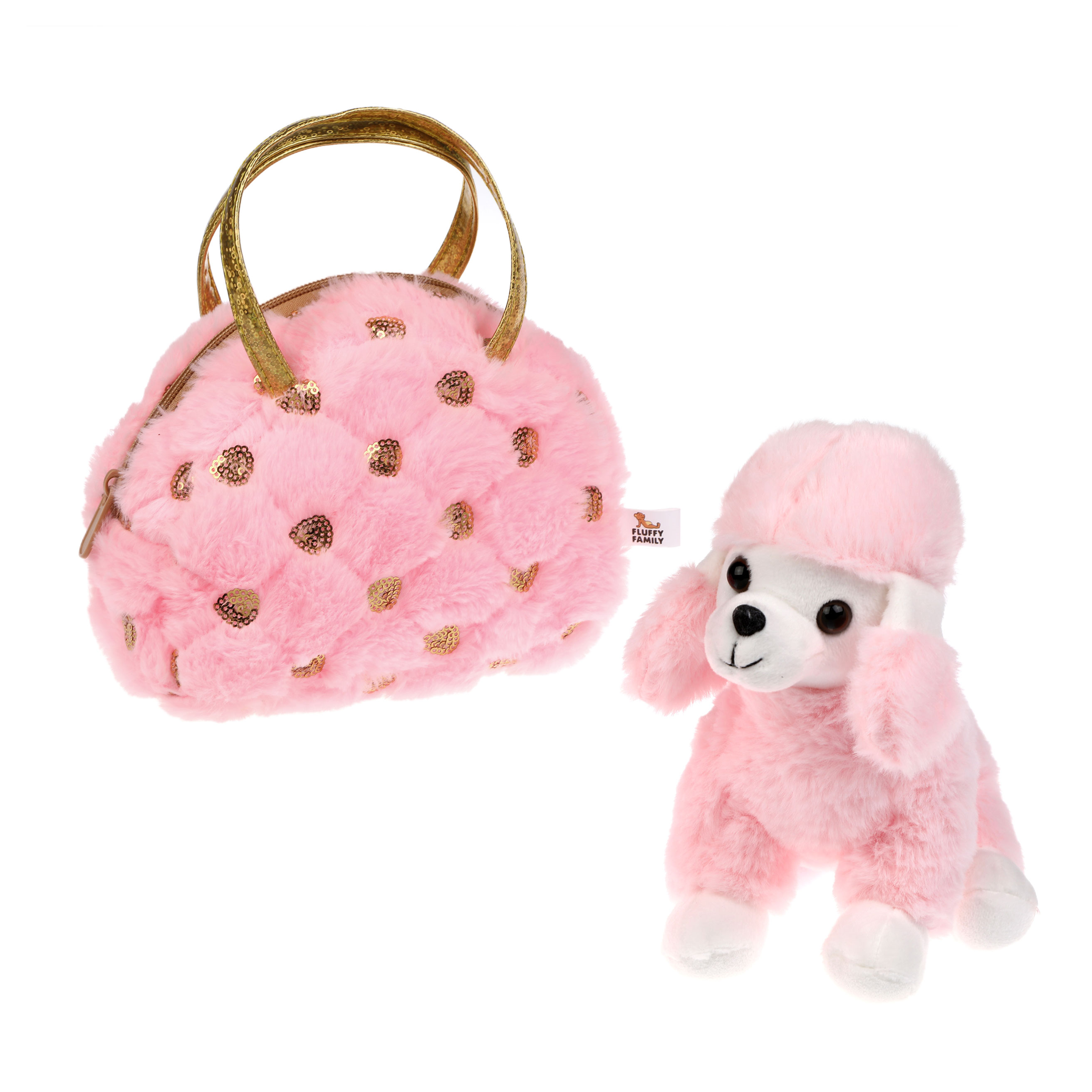 

Мягкая игрушка Fluffy Family Пудель в сумочке, 18 см