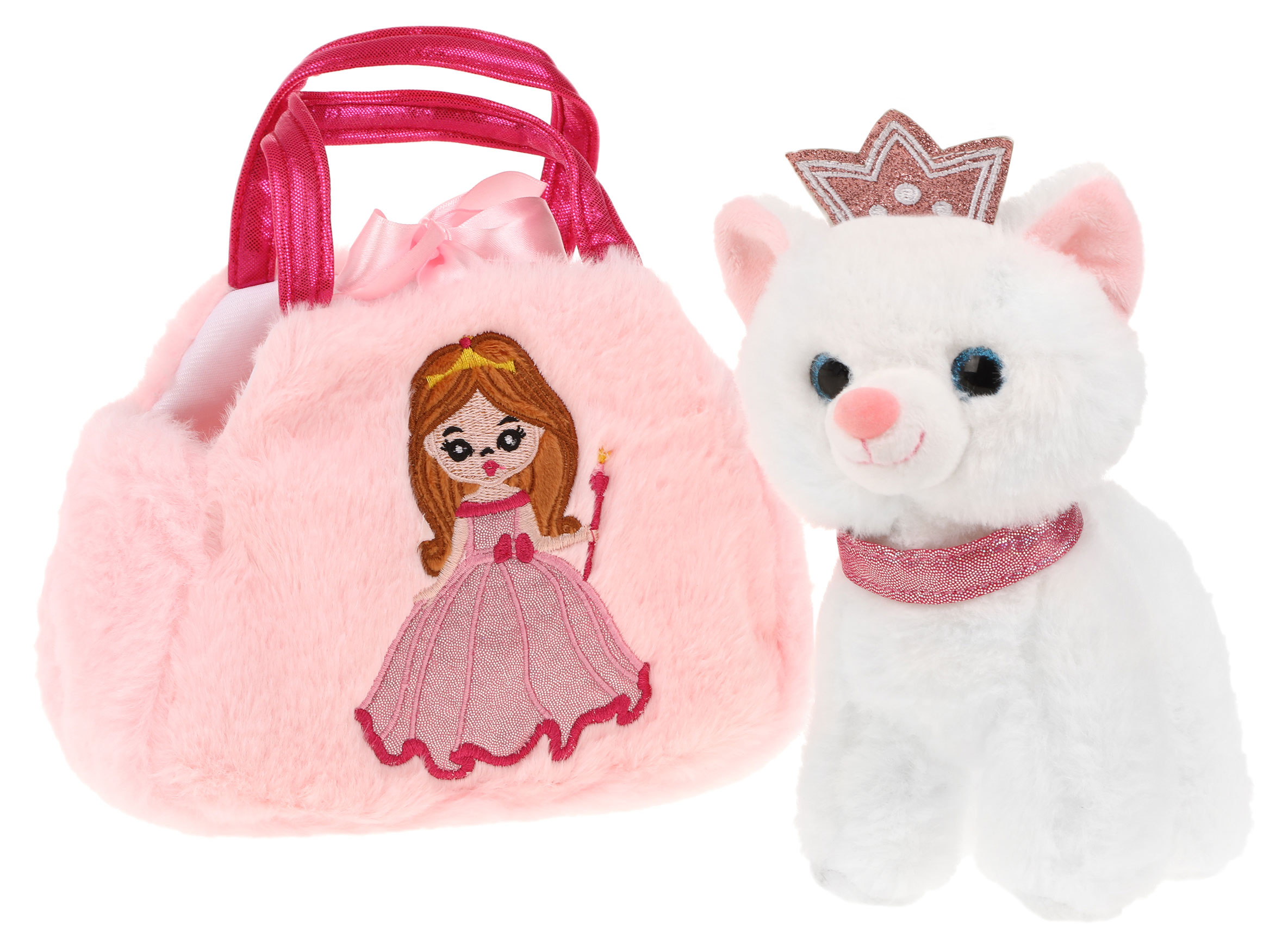 

Мягкая игрушка Fluffy Family Котенок в сумочке, 18 см