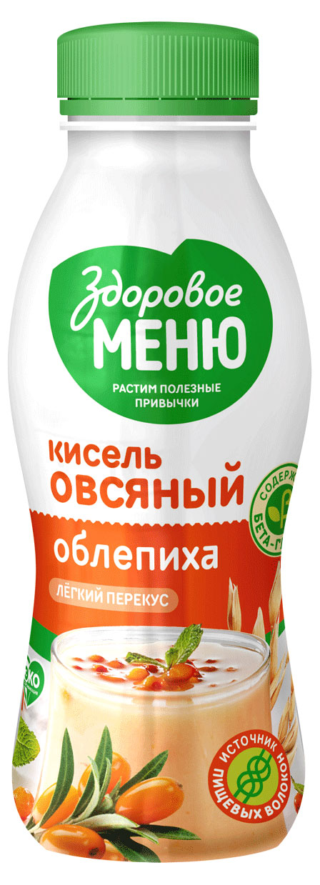 

Кисель овсяный Здоровое меню облепиха охлажденный, 250 мл