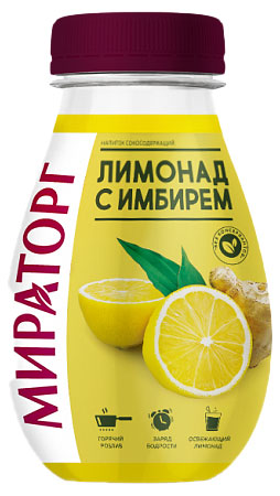

Лимонад Мираторг с имбирем, 370 мл