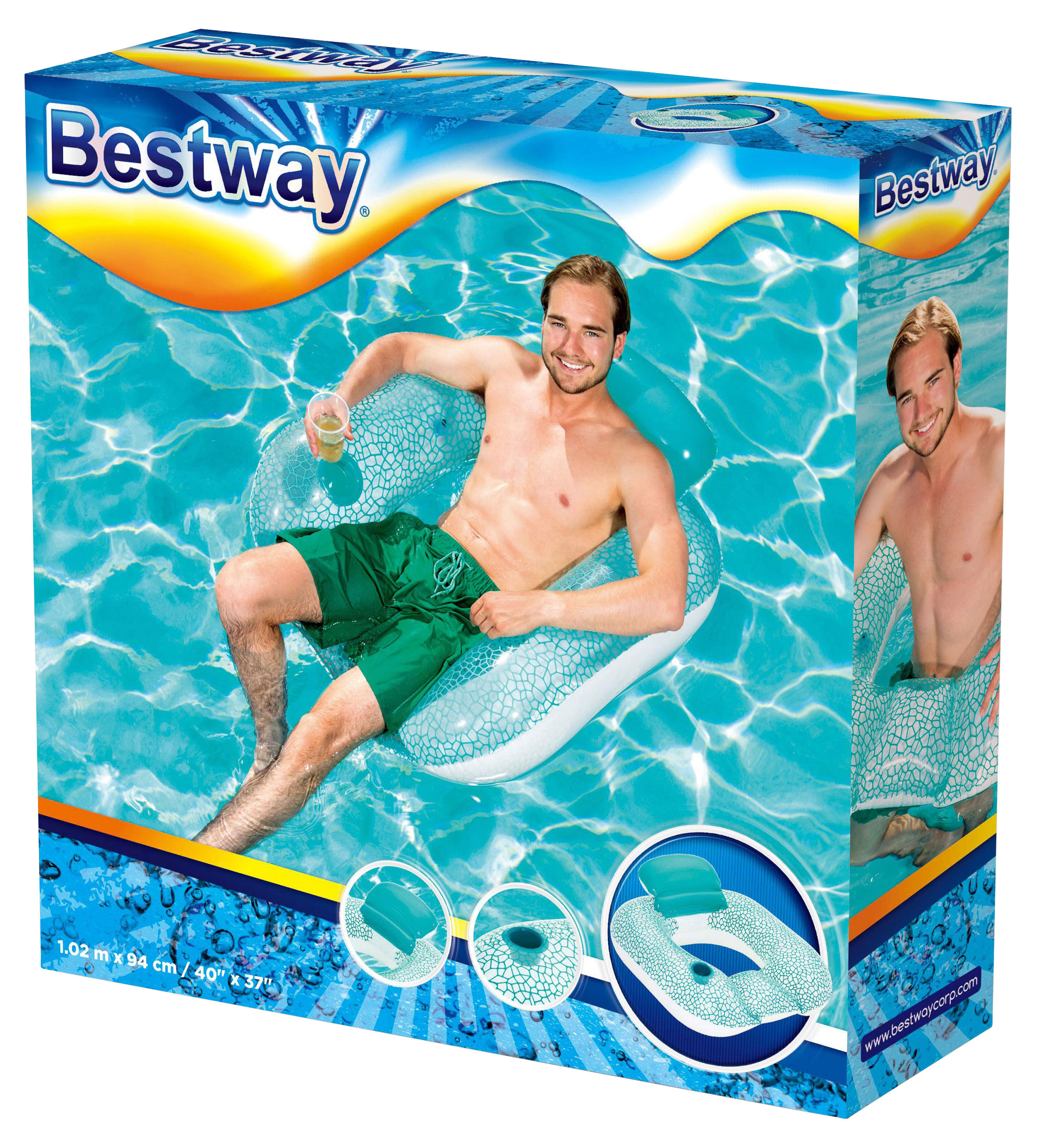 Изображение товара Кресло надувное Bestway для взрослых, 84х84х23 см