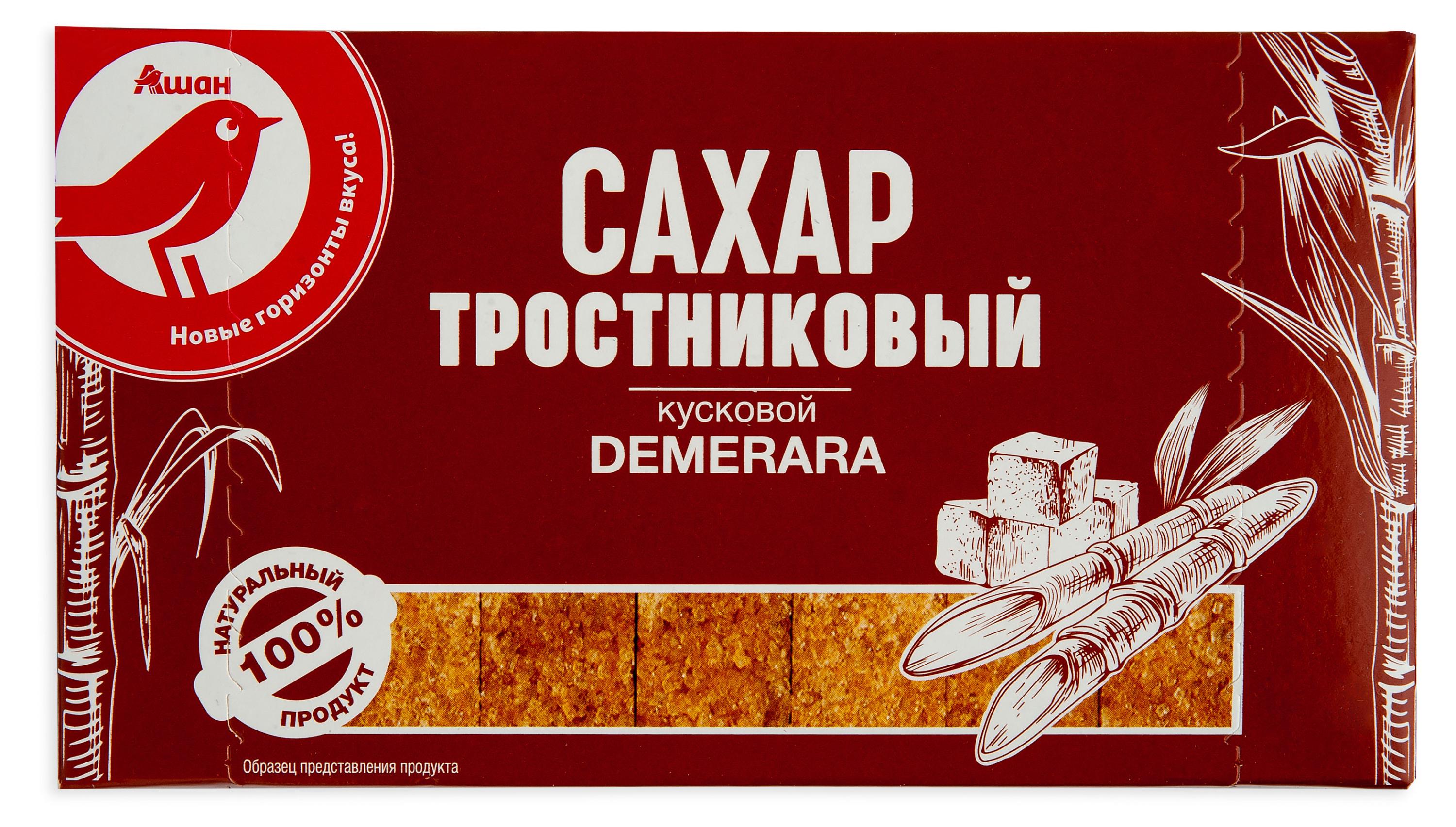 

Сахар тростник. кусковой АШАН Красная птица 0,5 кг.