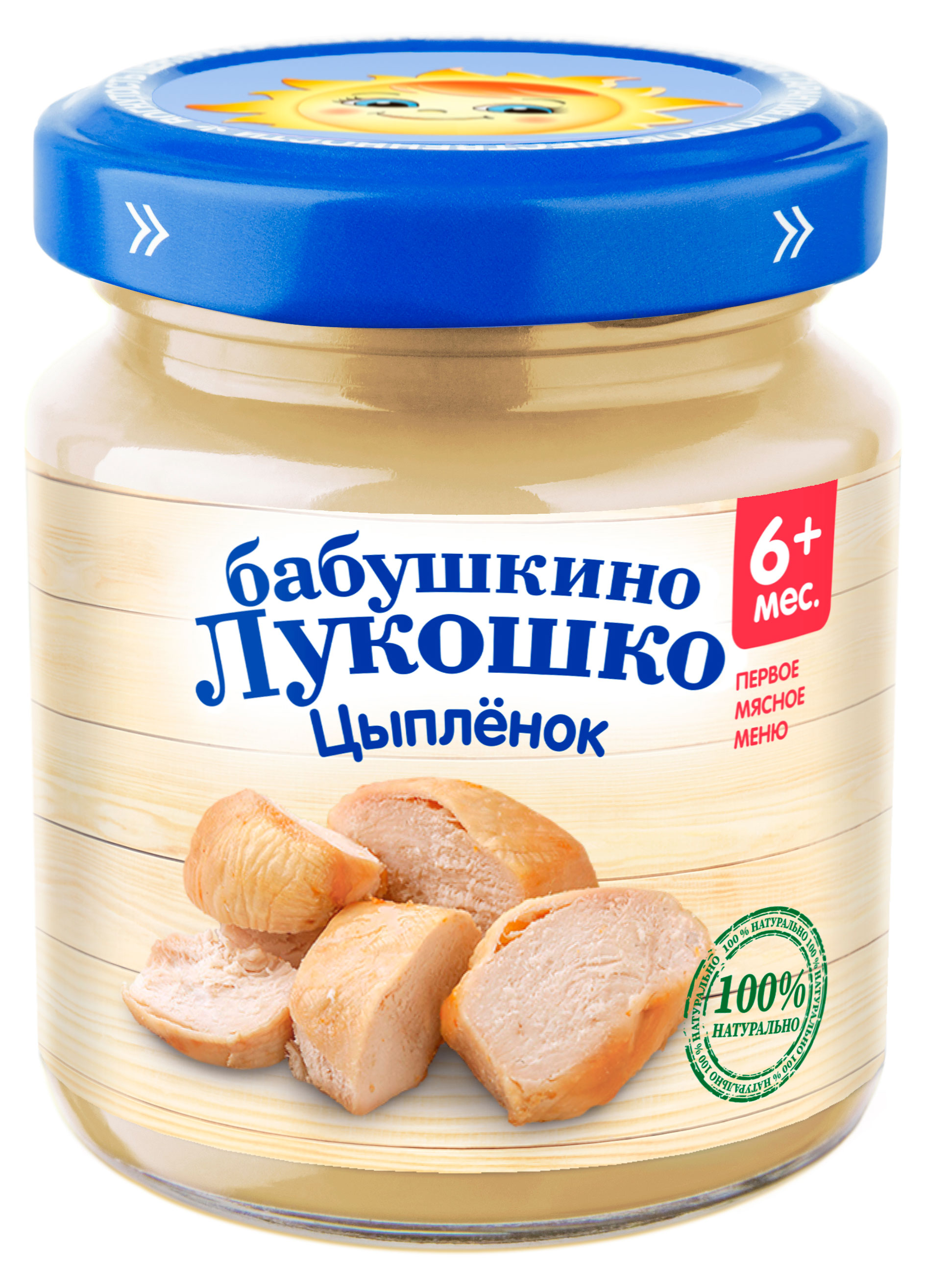 

Пюре Бабушкино Лукошко Цыпленок с 6 мес., 100 г