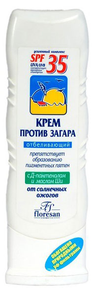

Крем против загара Floresan отбеливающий SPF 35, 125 мл