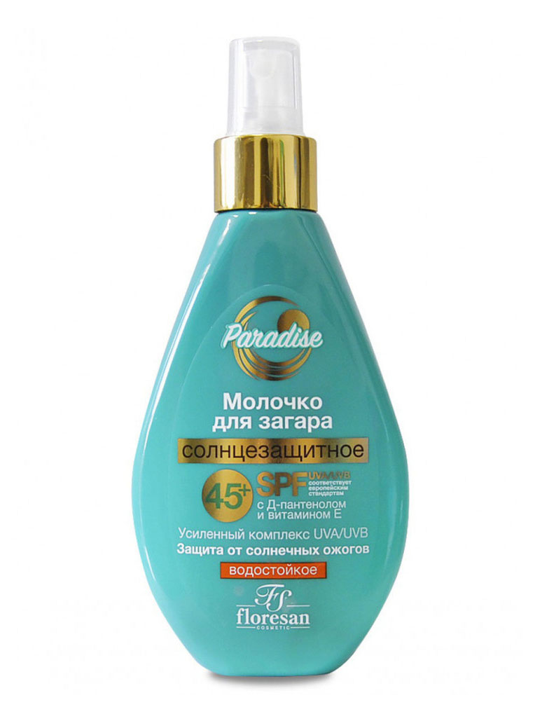 

Молочко солнцезащитное для загара Floresan пальмовый рай SPF 45, 160 мл