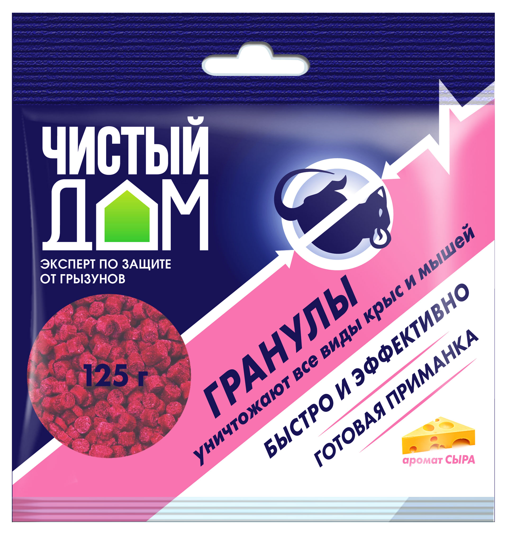 

Приманка от грызунов Чистый дом Сыр, 125 г