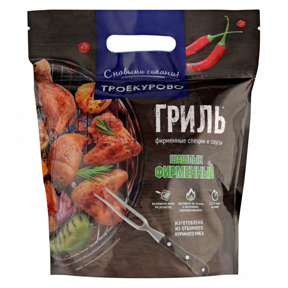 

Шашлык из цыпленка-бройлера Троекурово Фирменный охлажденный (1.8-2.4 кг), 1 упаковка ~ 1.8 кг