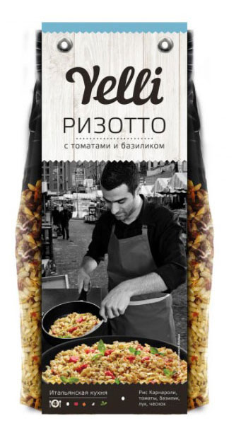

Ризотто Yelli С томатами и базиликом, 250 г