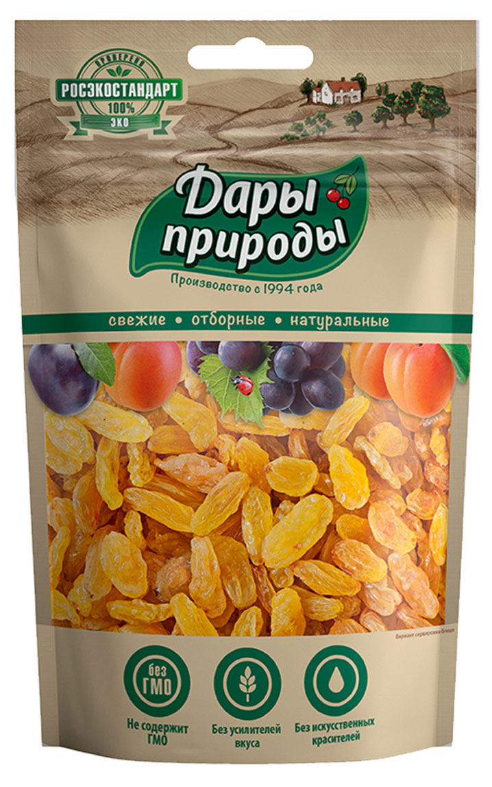 

Изюм Дары природы сушеный золотой, 150 г